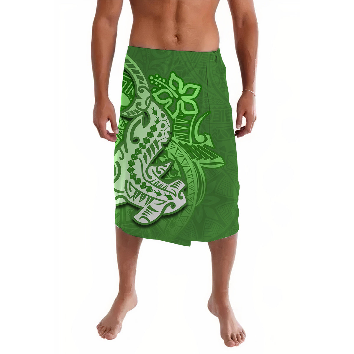 Hawaiian Shark Polynesian Lavalava Green LT6 Lavalava Green - Polynesian Pride