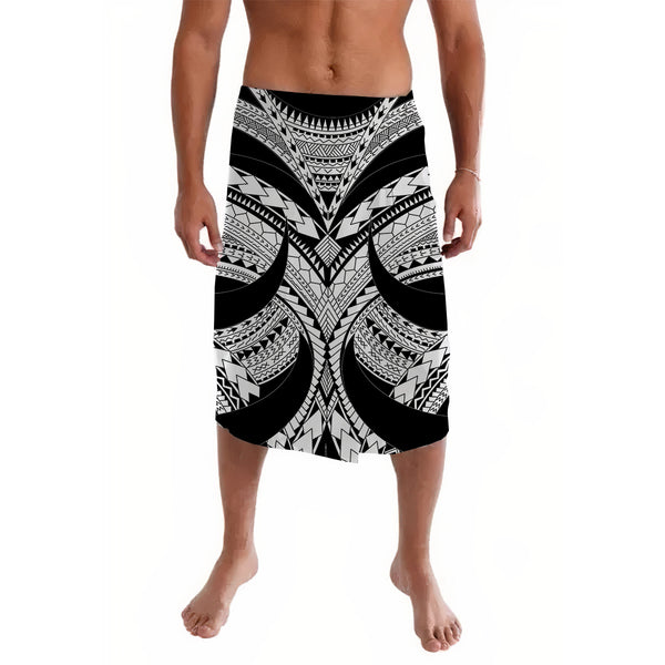 Polynesian Tribal Samoa Tattoo White Lavalava LT6