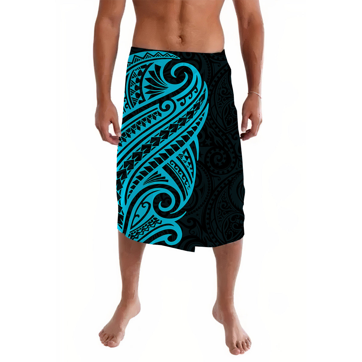 Polynesian Tribal Tattoo Blue Lavalava LT6 Black - Polynesian Pride LLC