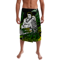Samoan Warrior Pride Samoa Polynesia Lavalava LT2 Lavalava BLACK - Polynesian Pride