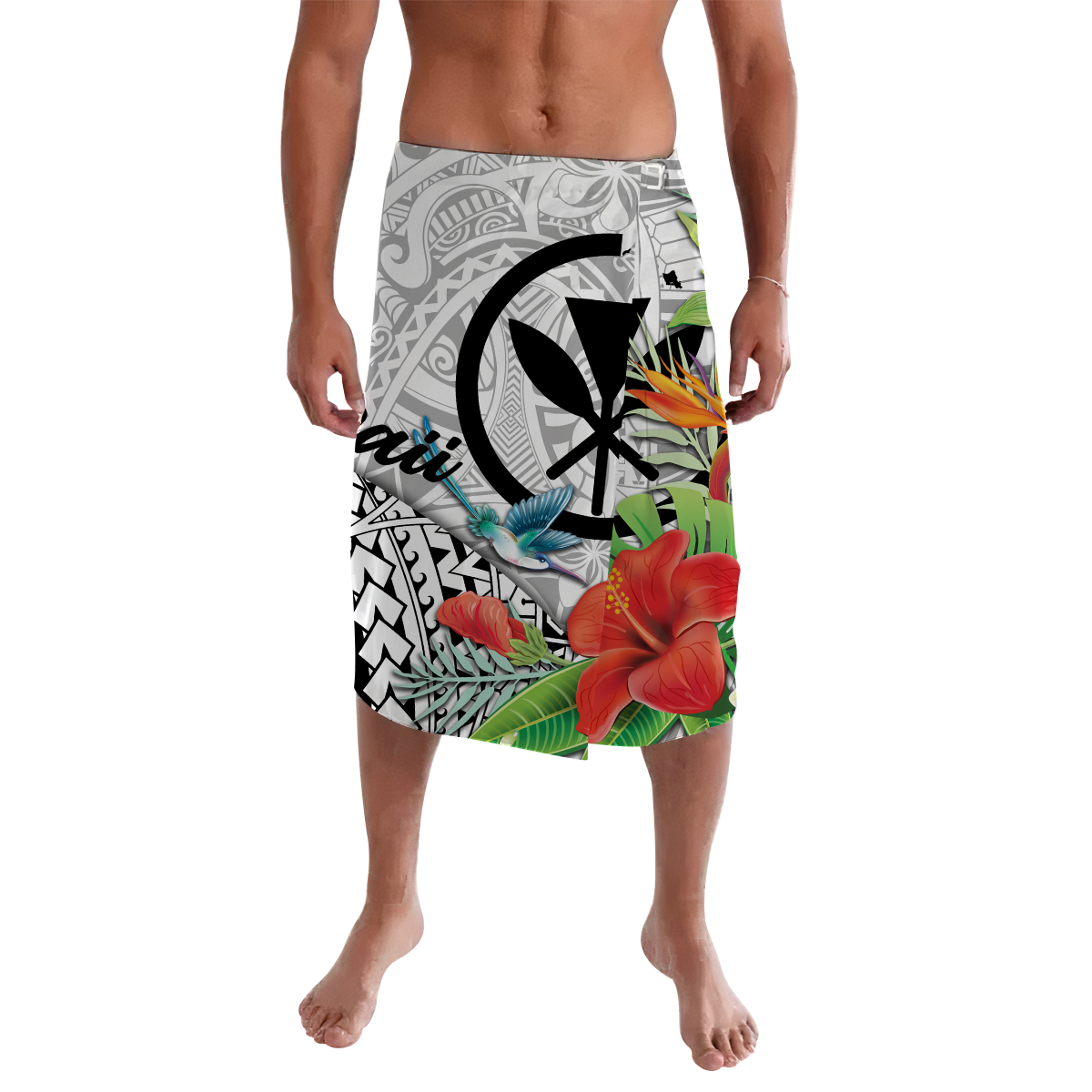 Hawaii Lavalava Polynesian Blue Kanaka Maoli LT13 main image 1