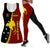 Papua New Guinea Hollow Tank and Leggings Combo 47th Independence Anniversary - Motu Revareva LT7 Black - Polynesian Pride