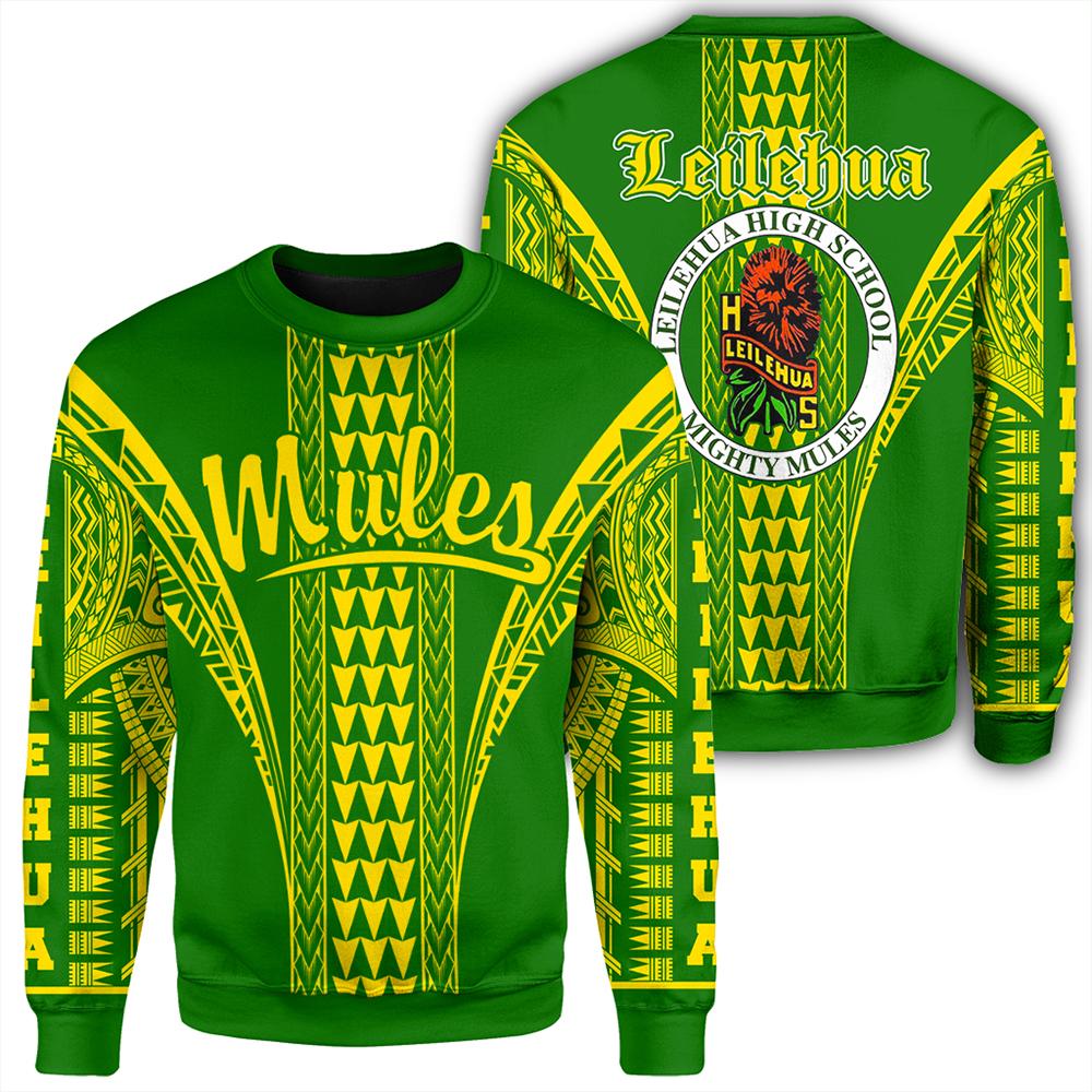 Hawaii - Leilehua High Sweatshirt - AH Unisex Green - Polynesian Pride
