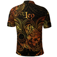 Leo Zodiac Polynesian Polo Shirt Unique Style Gold LT8 - Polynesian Pride