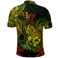 Leo Zodiac Polynesian Polo Shirt Unique Style Reggae LT8 - Polynesian Pride