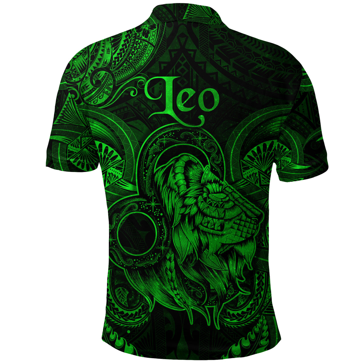 Leo Zodiac Polynesian Polo Shirt Unique Style Green LT8 - Polynesian Pride