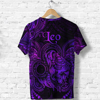 Leo Zodiac Polynesian T Shirt Unique Style Purple LT8 - Polynesian Pride