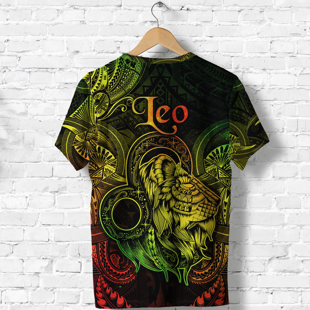 Leo Zodiac Polynesian T Shirt Unique Style Reggae LT8 - Polynesian Pride