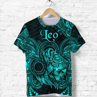 Leo Zodiac Polynesian T Shirt Unique Style Turquoise LT8 - Polynesian Pride