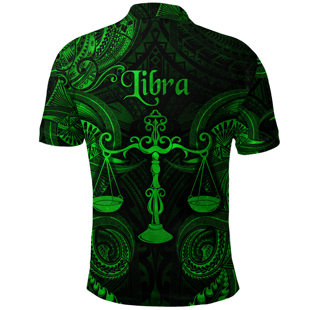 Libra Zodiac Polynesian Polo Shirt Unique Style Green LT8 - Polynesian Pride