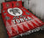 Mate Ma'a Tonga Ngatu Fonu Rugby Quilt Bed Set LT6 Red - Polynesian Pride