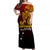 Papua New Guinea Off Shoulder Long Dress 47th Independence Anniversary - Tribal Bird of Paradise LT7 Women Black - Polynesian Pride