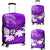 Personalised Fiji Day Luggage Cover Flying Fijians Masi Kesa Style - Violet LT7 Violet - Polynesian Pride