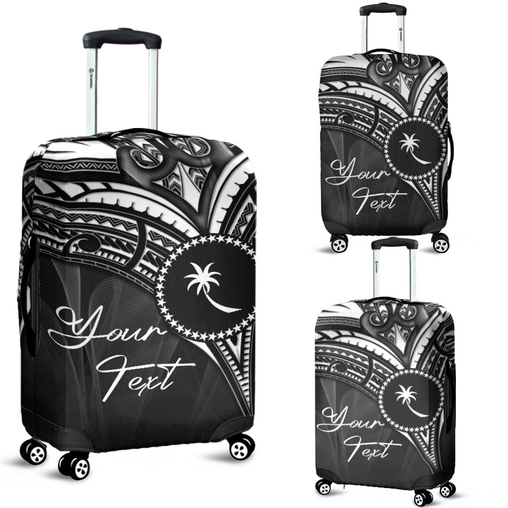 Chuuk State Custom Personalised Luggage Covers - Cross Style Black - Polynesian Pride