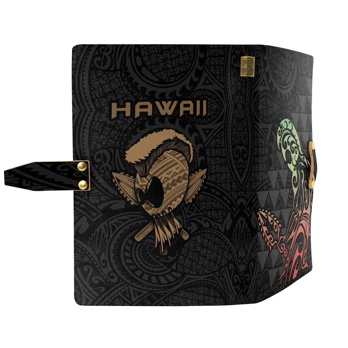 Hawaii Warrior Polynesian Leather Notebook - Polynesian Pride
