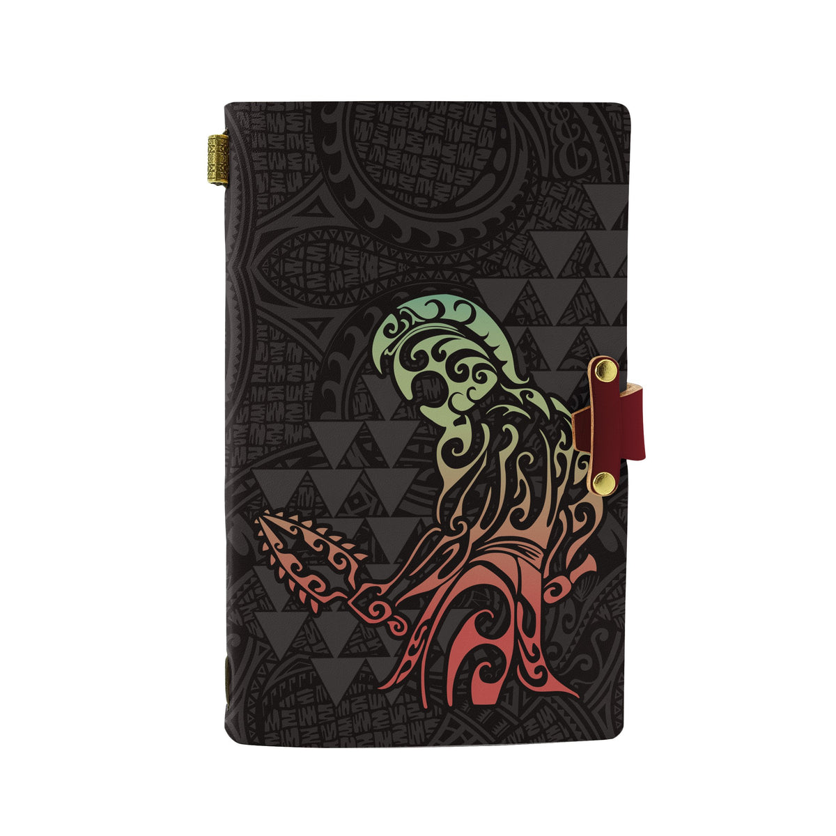 Hawaii Warrior Polynesian Leather Notebook Leather Black - Polynesian Pride