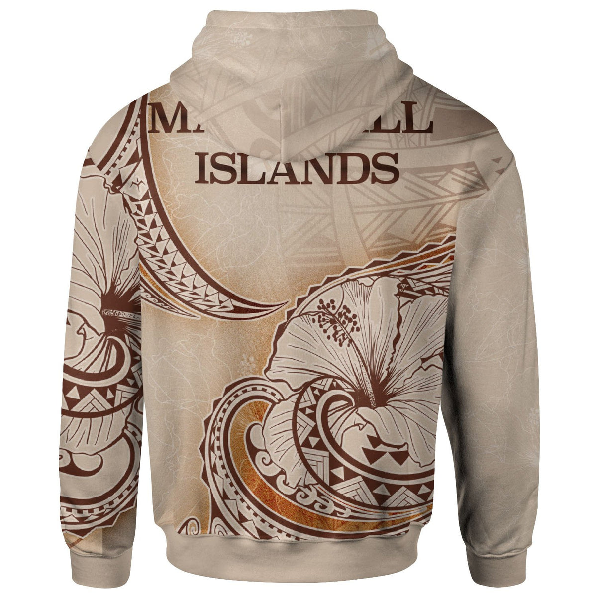Marshall Islands Zip Hoodie Hibiscus Flowers Vintage Style - Polynesian Pride