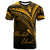 Marshall Islands T Shirt Gold Color Cross Style Unisex Black - Polynesian Pride