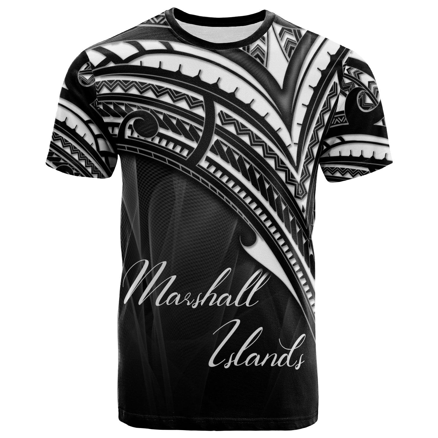 Marshall Islands T Shirt Cross Style Unisex Black - Polynesian Pride