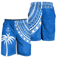 Fiji Rugby Sevens Men Shorts Fijian 7s Tapa Polynesian Blue Ver.01 LT13 - Polynesian Pride