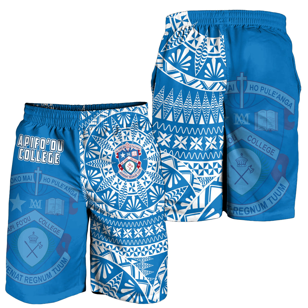 Apifoou Tonga College Men Shorts Tongan Ngatu Pattern LT14 - Polynesian Pride