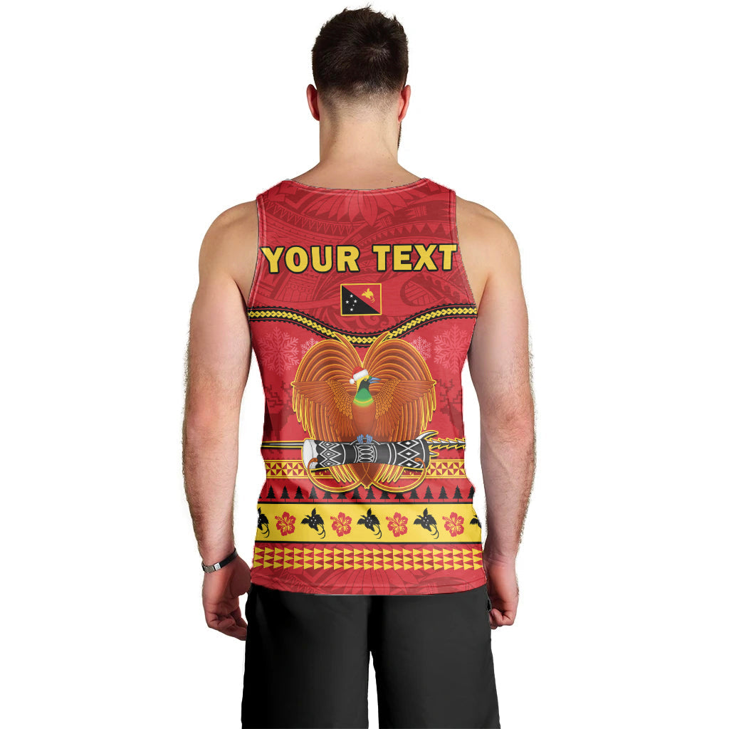 (Custom Personalised) Papua New Guinea Christmas Men Tank Top Bird Of Paradise Bikpela Hamamas Blong Dispela Krismas LT14 - Polynesian Pride