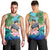 (Custom Personalised) Polynesian Turtle Coconut Tree And Orchids Men Tank Top LT14 Blue - Polynesian Pride