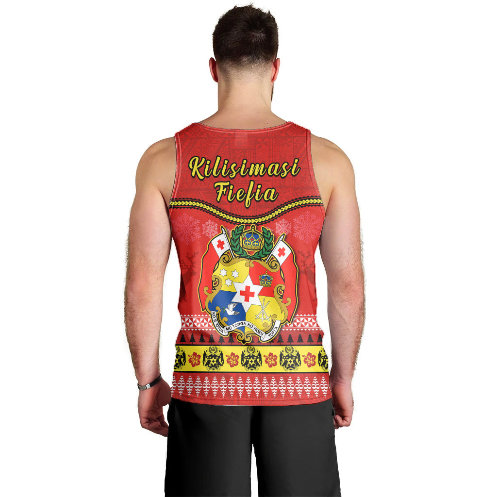 Tonga Christmas Men Tank Top Tongan Ngatu Kilisimasi Fiefia LT14 - Polynesian Pride