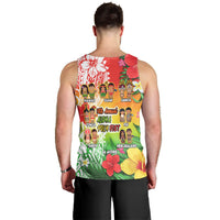Aloha Poly Fest Men Tank Top Polynesian Pattern With Tropical Flowers LT14 - Polynesian Pride
