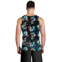 Hawaii Skeleton Surf Men Tank Top Halloween Hawaiian Tribal LT13 - Polynesian Pride