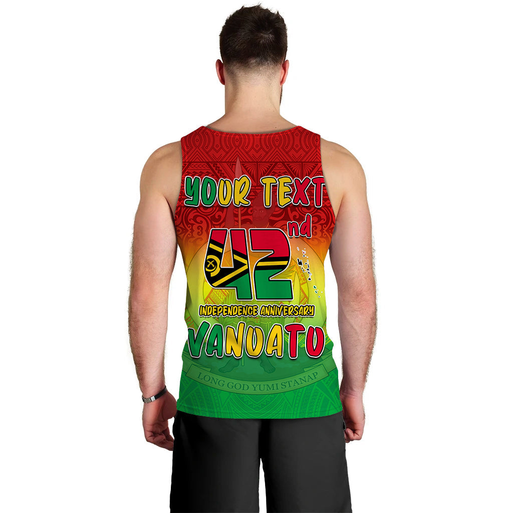 (Custom Personalised) Vanuatu Independence Day Men Tank Top 42nd Anniversary Yumi Yumi Yumi LT13 - Polynesian Pride