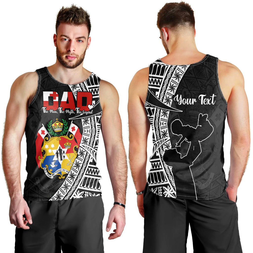(Custom Personalised) Tonga Men Tank Top Happy Tongan Fathers Day LT13 - Polynesian Pride
