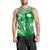 Rarotonga Cook Islands Men Tank Top Turtle and Map Style Green LT13 - Polynesian Pride