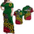 Custom Matching Hawaiian Shirt and Dress Vanuatu Mix Aboriginal LT6 Red - Polynesian Pride