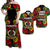 Polynesian Hibiscus Vanuatu Matching Hawaiian Shirt and Dress LT6 Black - Polynesian Pride