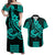 Hawaiian Kakau Polynesian Turquoise Hawaiian Dress And Hawaiian Shirt LT6 Green - Polynesian Pride