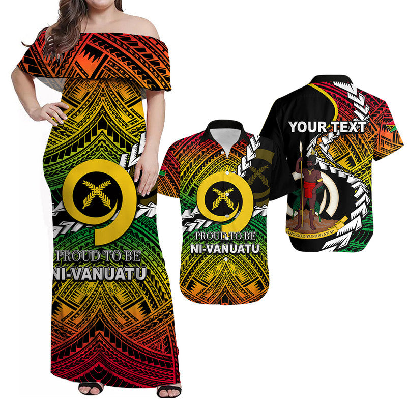 Custom Matching Hawaiian Shirt and Dress Proud To Be Ni Vanuatu LT6 Red - Polynesian Pride