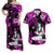 Hawaii Summer Colorful Hula Girl Matching Dress and Hawaiian Shirt Purple LT6 Purple - Polynesian Pride