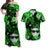 Hawaii Summer Colorful Pineapple Matching Dress and Hawaiian Shirt Green LT6 Green - Polynesian Pride