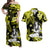 Hawaii Summer Colorful Hula Girl Matching Dress and Hawaiian Shirt Yellow LT6 Yellow - Polynesian Pride