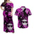 Hawaii Summer Colorful Pineapple Matching Dress and Hawaiian Shirt Purple LT6 Purple - Polynesian Pride