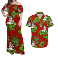 Hawaiian Outfits For Couples Hawaii Summer Hula Girl Matching Dress and Hawaiian Shirt No.8 LT6 - Polynesian Pride
