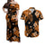 Hawaii Summer Colorful Matching Dress and Hawaiian Shirt Orange LT6 Orange - Polynesian Pride