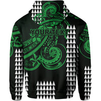 Custom Kakau Hawaiian Polynesian Hoodie Green LT6 - Polynesian Pride