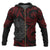 Tahiti Polynesian All Over Zip up Hoodie Red Tribal Unisex Red - Black - Polynesian Pride