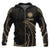 Northern Mariana Islands Polynesian Zip up Hoodie Gold Tribal Wave Unisex Black - Polynesian Pride