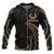 Pohnpei Micronesia All Over Zip up Hoodie Gold Tribal Wave Unisex Black - Polynesian Pride