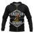 American Samoa Polynesian All Over Zip up Hoodie Black Eagle Unisex Black - Polynesian Pride