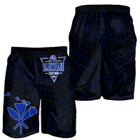 Kanaka Map Polynesian Men's Shorts - Blue Heart - AH - Polynesian Pride