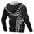 Polynesian Hoodie White Tribal Pattern - Polynesian Pride